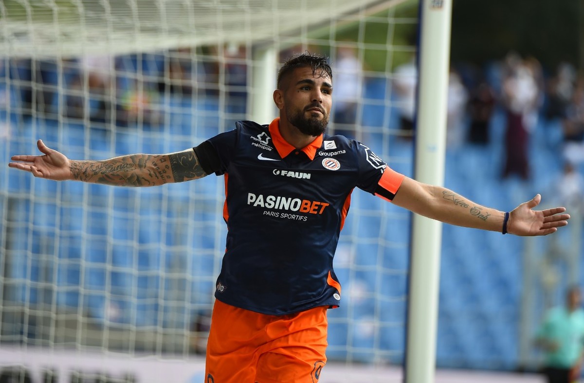 Andy Delort, viejo conocido del futbol mexicano, actualmente en el Montpellier. Foto: AFP