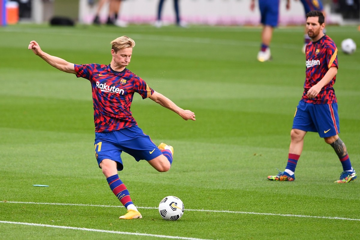 Frenkie de Jong, mediocampista del Barcelona. Foto: AFP