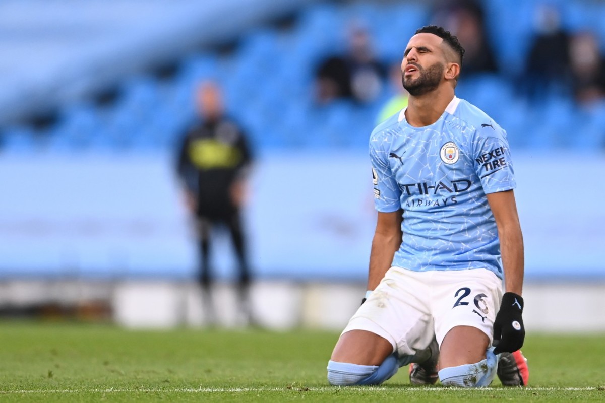 Riyad Mahrez, actual delantero argelino del Manchester City. Foto: AFP