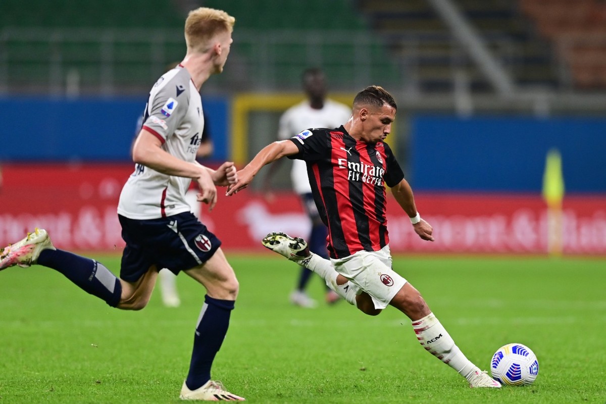 Ismael Bennacer, joven central del Milan en la Serie A. Foto: AFP