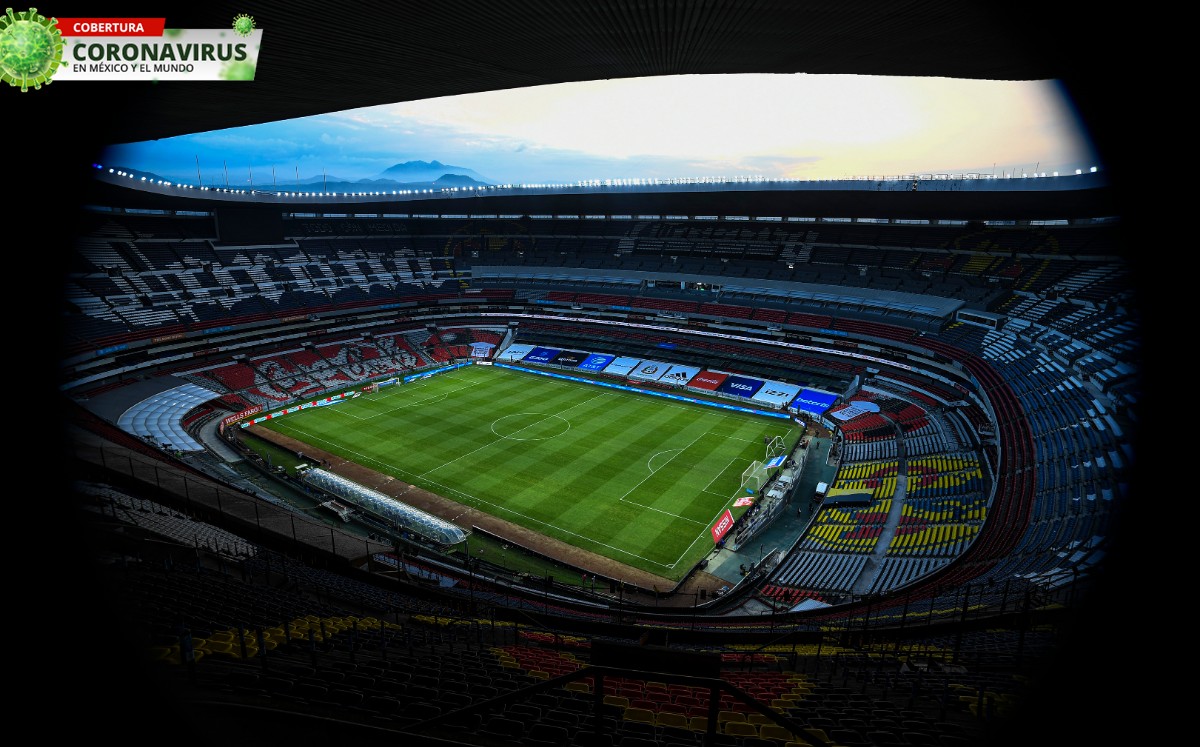 El Estadio Azteca sigue albergando partidos a puerta cerrada. FOTO: Imago7.