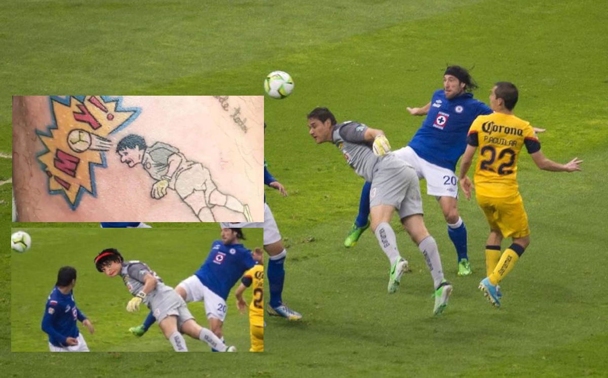 El tatuaje del gol de Moisés Muñoz no tuvo el mejor resultado. FOTO: Mexsport.