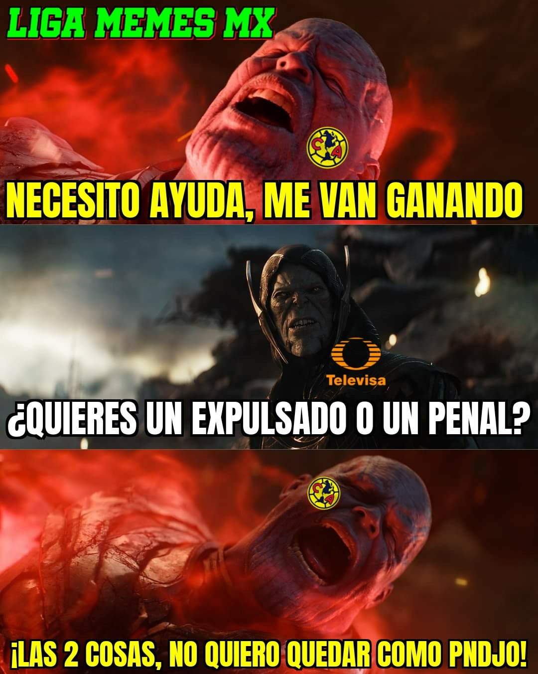 América solamente gritó "¡Ayuda!" y todos salieron en su rescate.