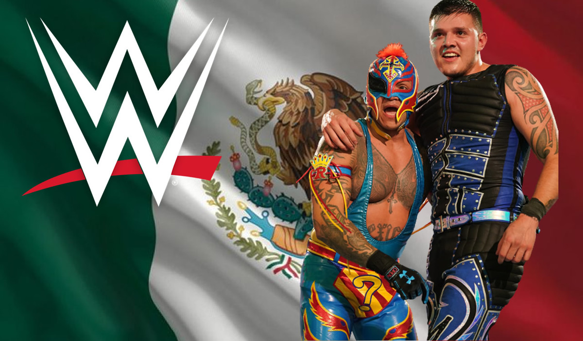 Dominik junto a su padre, el legendario Rey Mysterio, uno de los luchadores más famosos del mundo. (Cortesía: WWE)
