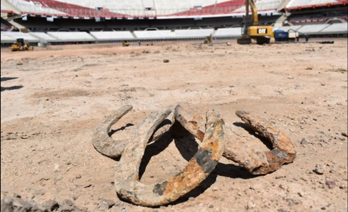 Increíble hallazgo arqueológico en la cancha de El Monumental de River (FOTOS: River Plate)