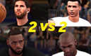 LeBron, Jordan, Messi y Cristiano se enfrentaron en un simulador. (Captura)