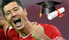 Robert Lewandowski recibió la maestría por el College of Sport Education de Polonia. (AFP)