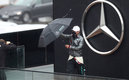 La lluvia no para en la pista. (AFP)
