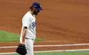 Clayton Kershaw se pierde el segundo juego de la Serie de Campeonato ante Atlanta. Foto: AFP