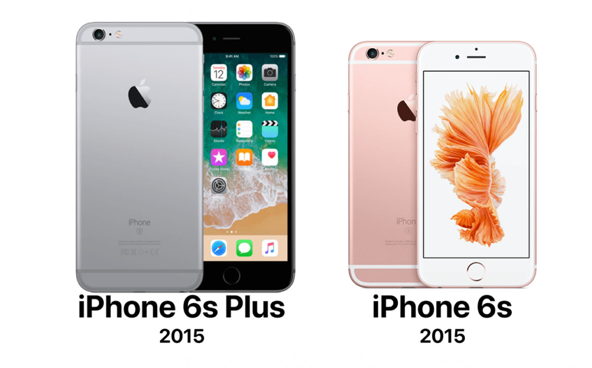 iPhone 6sPlus del 2015 y otra versión, iPhone 6s del 20015