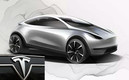 Este es un boceto del que sería el Tesla Model C, la versión Hatchback. (Tesla)