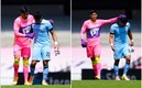 Talavera consoló al arquero escarlata al finalizar el duelo en CU. FOTOS: Imago7.