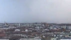 En cuestión de minutos la ciudad se cubrió de nieve. 