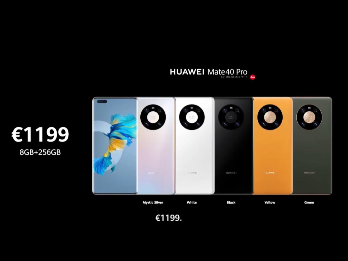 Huawei Mate 40 Pro: 1,199 euros (29,900 pesos mexicanos).