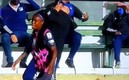 La burda simulación del DT de Millonarios FC femenil. Foto. Screenshoot.