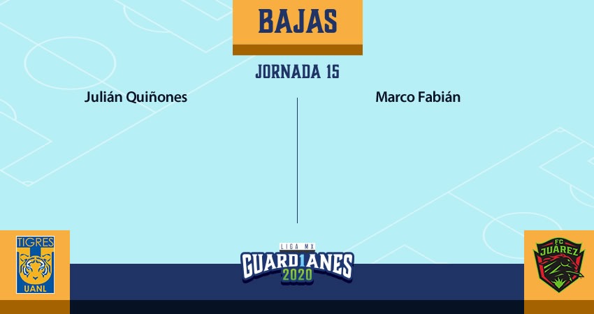Bajas para la Jornada 15