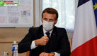 Emmanuel Macron, el presidente de Francia, dando un mensaje por el rebrote de la COVID-19. (AFP)