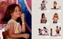 Llegaron los stickers de las niñas del pastel.