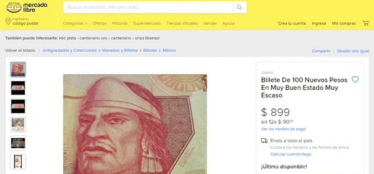 Los billetes de 100 pesos incrementaron nueve veces su valor