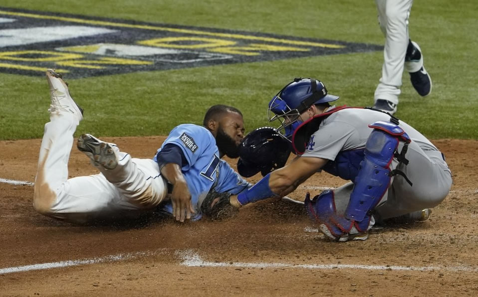 Aunque fue out, el intento de robo de home de Manuel Margot fue espectacular