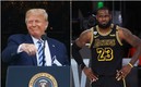 Donald Trump no se tentó al referirse a la figura de los Lakers. FOTOS: AFP.
