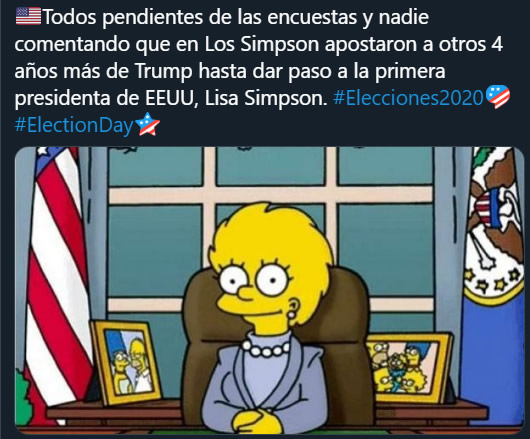 No nos importa quién quede porque próximamente viene Lisa Presidente.