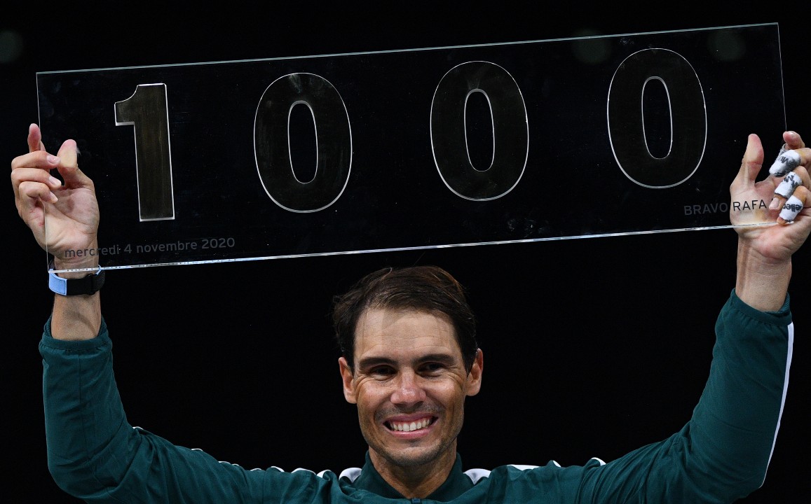 Rafael Nadal alcanzó las mil victorias en el Masters 1000 de París