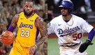 LeBron James y Mookie Betts, las megaestrellas de Lakers y Dodgers. (AFP)
