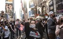 La gente que apoyó a Biden salió a celebrar en las calles de Nueva York Foto:AFP
