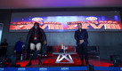 Dorian Roldán hizo el anuncio oficial de TripleManía XXVIII junto al luchador Chessman. (AAA)