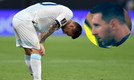 Messi volvió a vomitar en el duelo entre Argentinas y Paraguay (AFP)
