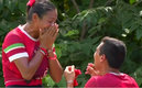 La atleta no podía creer lo que estaba pasando. (Azteca)