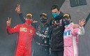 Curioso. Sergio Pérez suele lograr sus podios acompañado de Hamilton como ahora en Turquía. Foto: AFP