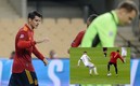 Morata celebra su tanto ante los germanos. FOTO: AFP.