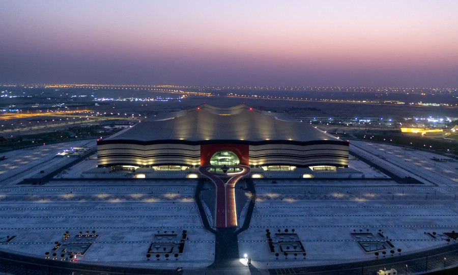 El Estadio Al Bayt se ubica en Jor, Qatar y luce espectacular. FOTO: Embajada de Qatar.