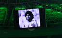 El estadio de Olympiakos mostró la imagen de Maradona en las pantallas. (FOTO: AFP)