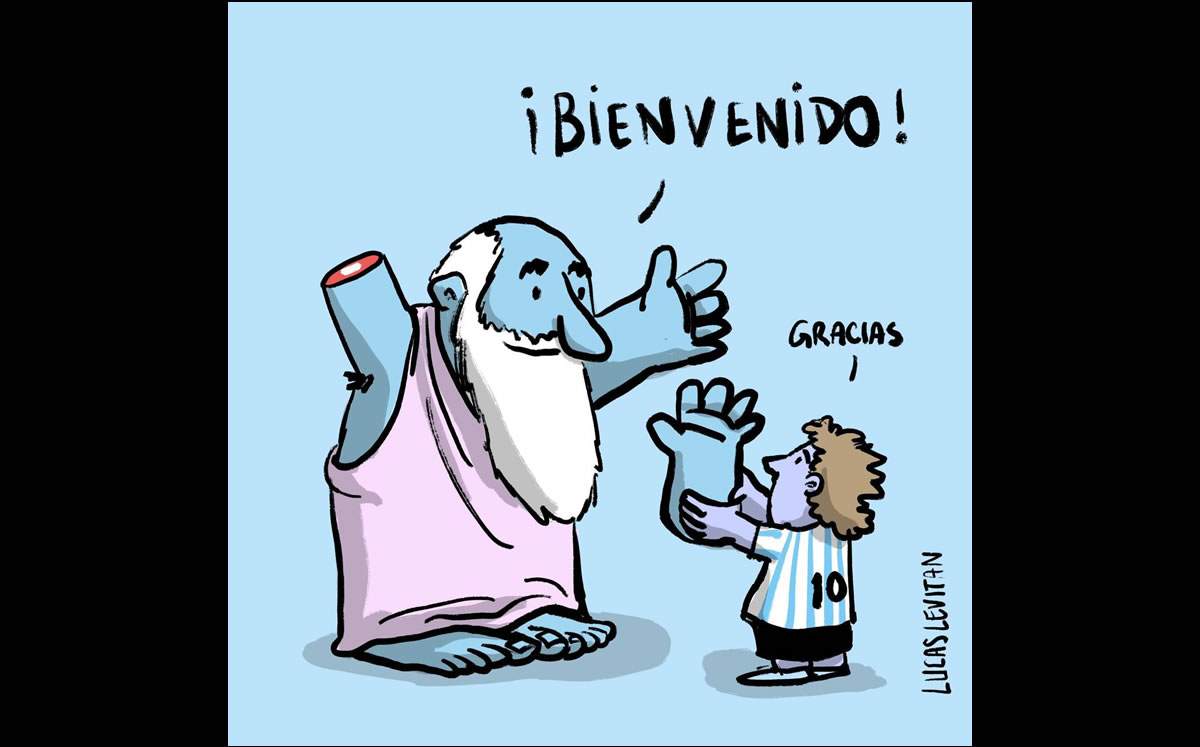 Fotos: La muerte de Maradona tratada de forma artística.