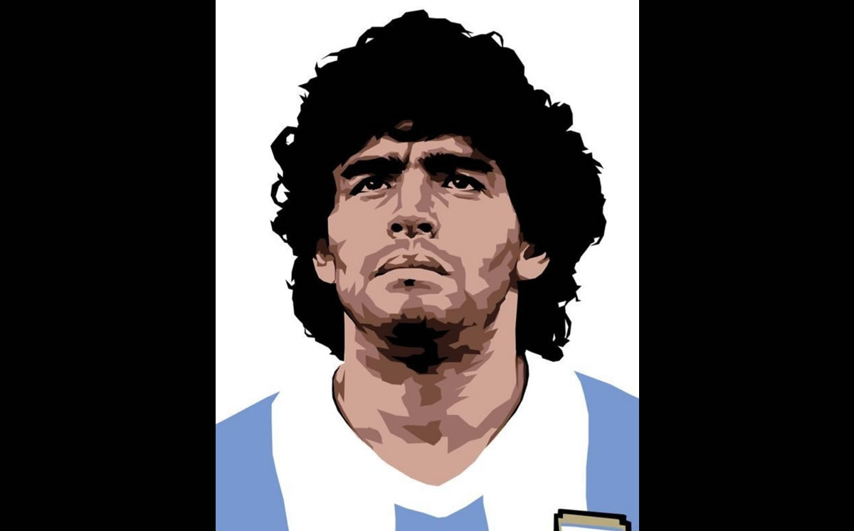 Fotos: La muerte de Maradona tratada de forma artística.