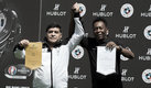 Maradona y Pelé juntos en un evento en Madrid, España. (Mexsport)