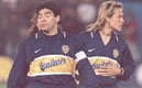 Luis Hernández junto a Maradona cuando jugaban en Boca Juniors. Foto: AFP