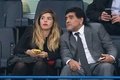 Dalma Maradona con Diego en un juego del Mundial 2014 (FOTO: AFP)
