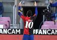 Messi con la 10 de Maradona en Newell's