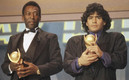 Pelé y Maradona en 1986, los dos grandes de la historia del futbol. (Foto: AP)