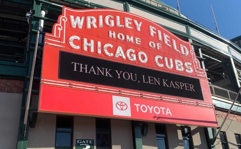 El equipo le dedicó un mensaje en la marquesina de Wrigley Field. (Foto: @Cubs)
