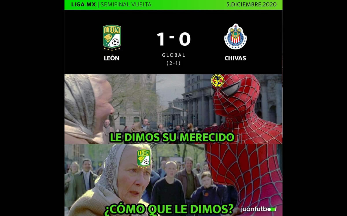 Memes del León vs Chivas de la Semifinal del Guardianes 2020.