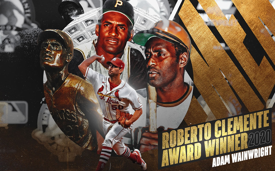 Adam Wainwright, ganador del Premio Roberto Clemente 2020