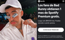 Bad Bunny regala Spotify Premium para esta cuarentena (Twitter @sanbenito)