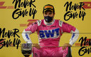 Checo,  incrédulo de su victoria. (AFP)