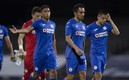 Los celestes no podían creer la eliminación ante los felinos. FOTO: Mexsport.