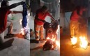 El aficionado no aguantó el dolor de una eliminación más.